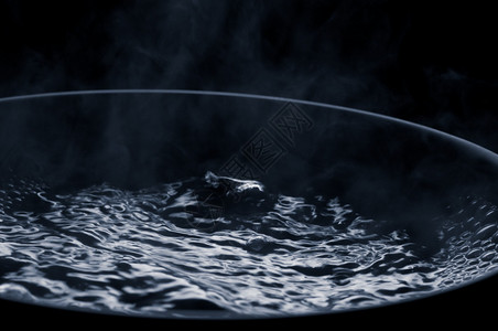 锅中沸水背景图片