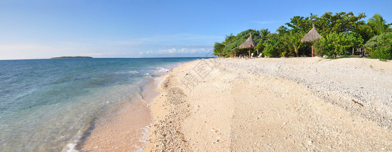 南海岛滩全景斐济包括图片