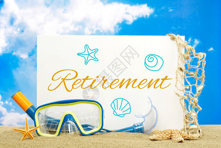 在海滩的退休留言板图片