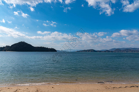 日本广岛省SetoInland海的Okunoshima图片