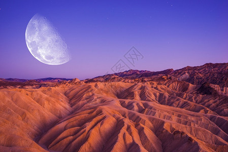 谷月亮之夜谷荒地区美国图片