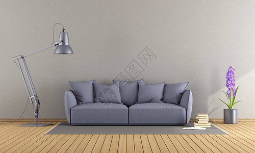现代的紫色沙发图片