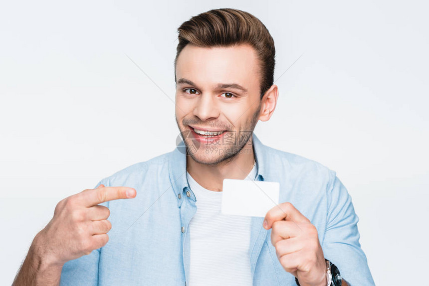 男人手指信用卡图片