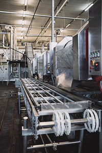 工业机械内饰用于冷冻挑选和保存深冻食品的工厂的背景图片