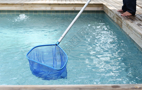清洁和保养游泳池用清洁网图片