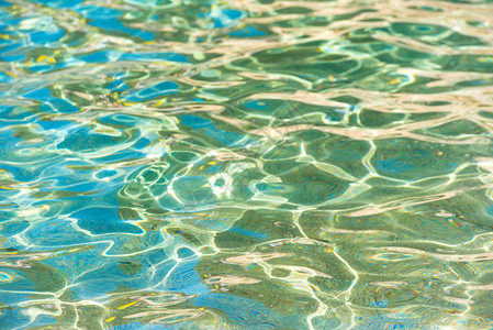 清澈的水背景蓝色的自然纹理图片