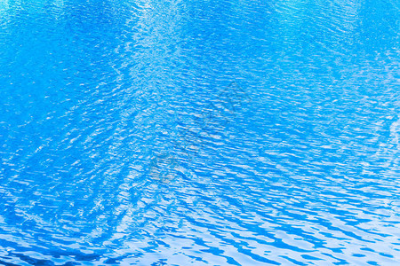 湖水表面上的蓝色波纹图片