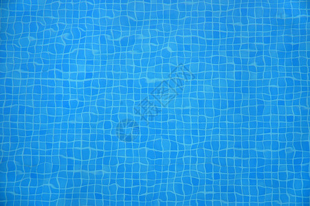 游泳池底部的蓝色马赛克瓷砖图片