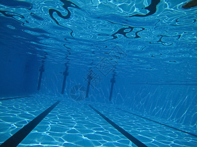 奥林匹克游泳池的水下摄影图片