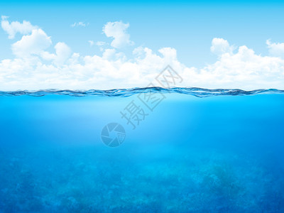 水系和水下背景3d水实验复图片