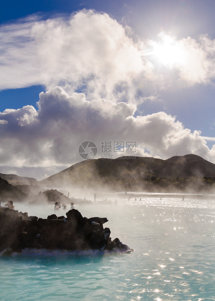 BlueLagoon著名的冰岛温图片