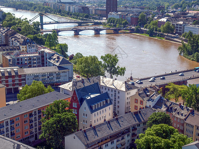 德国美因河畔法兰背景图片