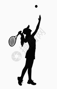 女网球拍打女人的背景图片