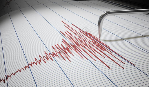 用于地震探测或谎仪的地震仪正在绘制图表3图片