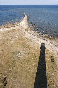 从爱沙尼亚Hiimenaa的灯塔顶部可以看到图片