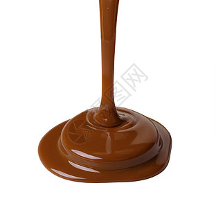 熔化的巧克力糖浆流下来图片