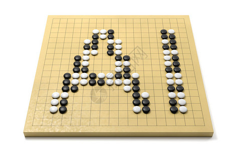 Go棋盘片排列为AIText3D说明背景图片