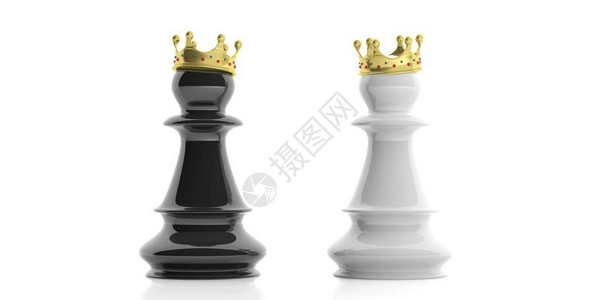升迁宣传概念白底带金皇冠的黑白棋设计图片