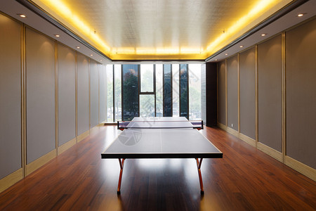 现代乒乓球室装修背景图片