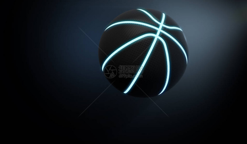 黑色纹理篮球的未来运动概念图片