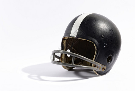 旧黑色足球头盔图片