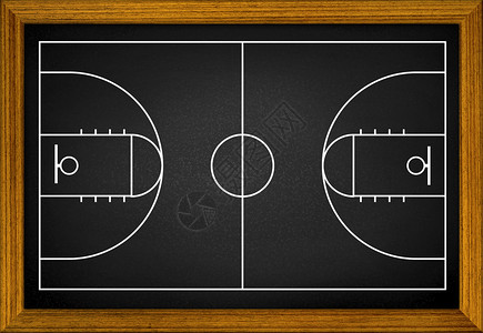 木制框架中的篮球场图片