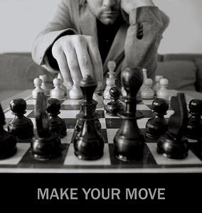 黑白象棋和黑白象棋概念由人进行移动样图片