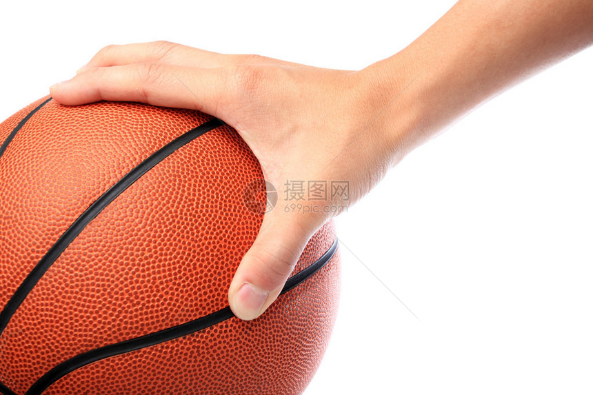 单手握篮球图片