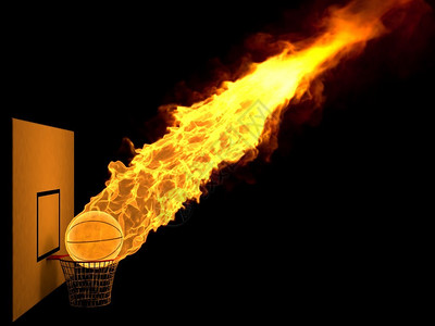 燃烧的篮球罢工背景图片