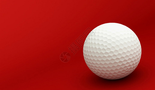 高尔夫球红色背景图片