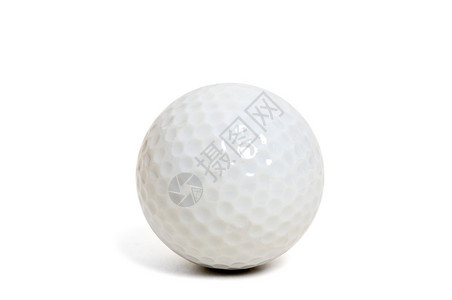 孤立在白色的高尔夫球背景图片