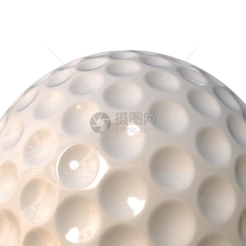 孤立在白色背景上的高尔夫球图片