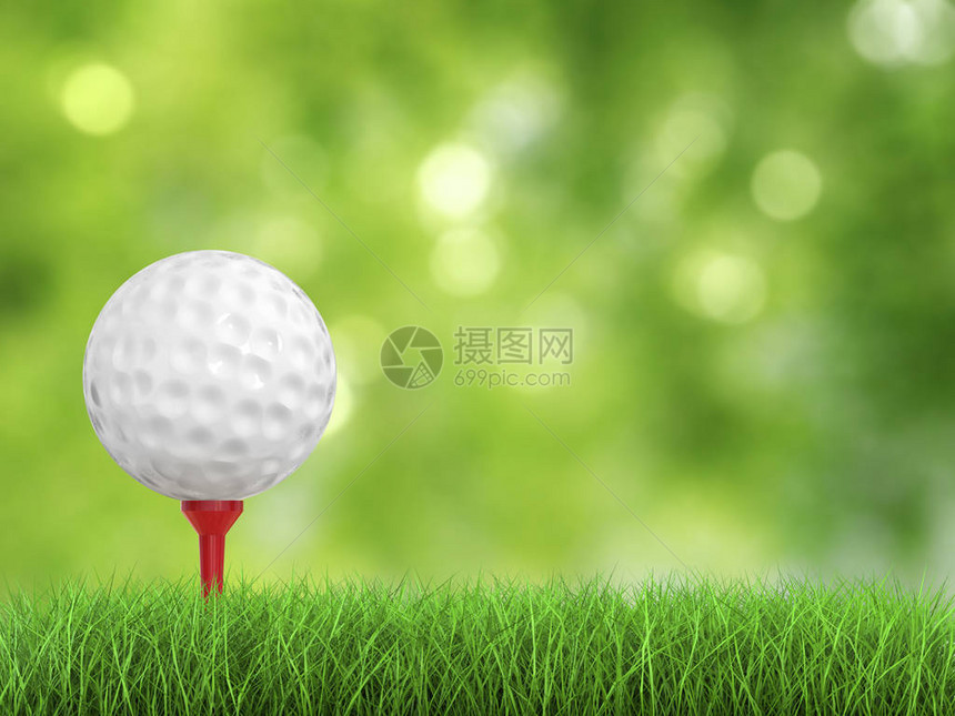 3D提供高尔夫球在T图片