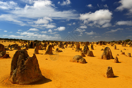 西澳大利亚南邦公园的尖峰石阵尖峰石阵是位于西澳大利亚塞万提斯镇附近的南邦公园内背景图片
