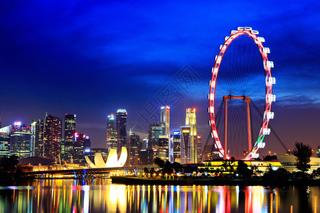 新加坡城市之夜图片