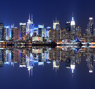 壮观的曼哈顿天际线景观图片