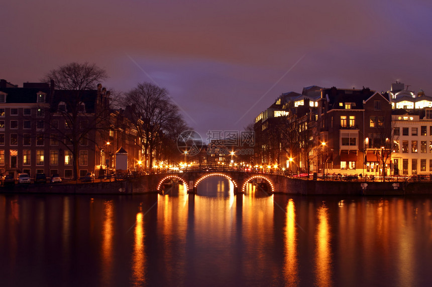 荷兰阿姆斯特丹的夜晚图片