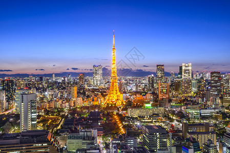 日本东京城市天际线图片