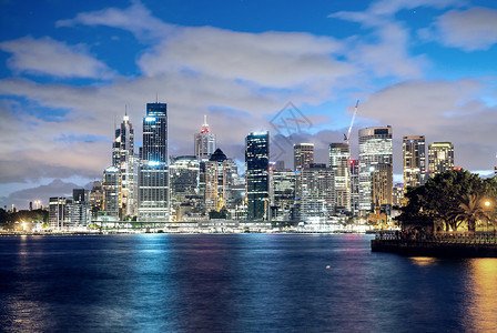 悉尼的全景夜图片