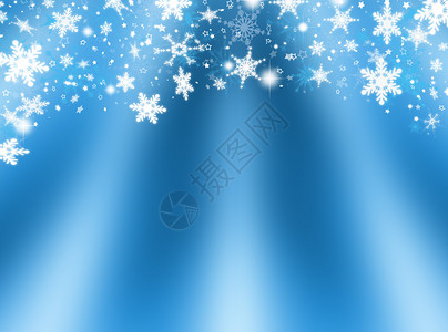 雪花和星的抽象背景图片