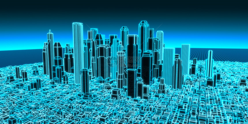 3d城市全息图解技术互联网和未图片