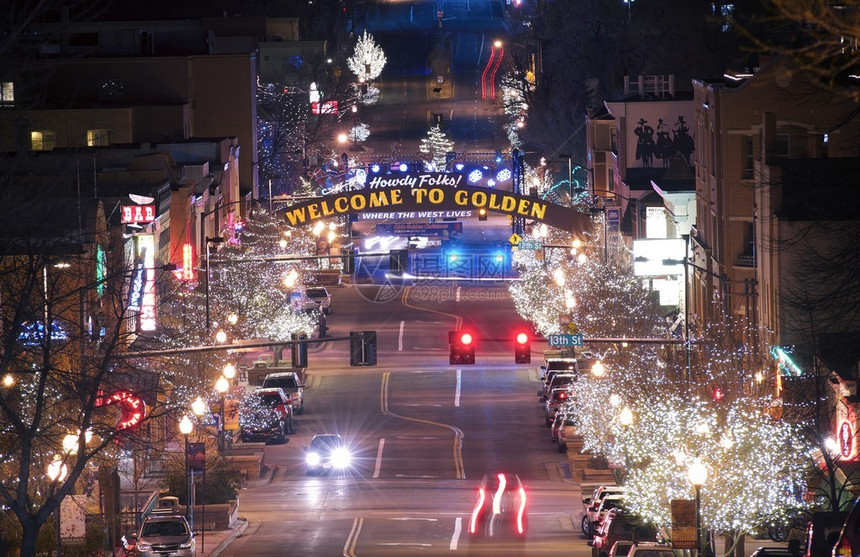 金色科罗拉多大街欢迎来到金色科罗拉多圣诞节图片