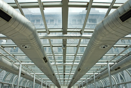 澳大利亚墨尔本现代建筑的空调管道澳高清图片