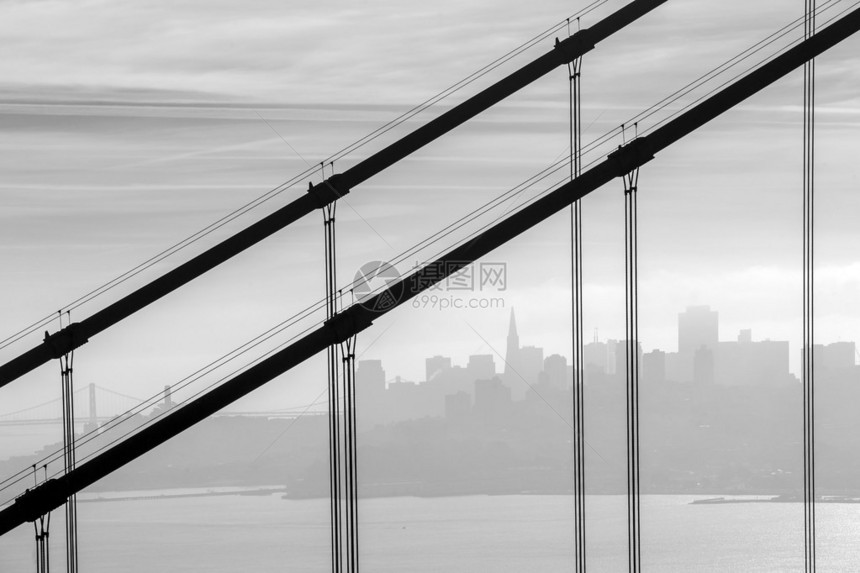 金门桥和美国旧金山市图片