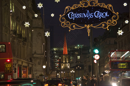 伦敦摄政街圣诞灯图片