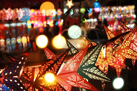 印度浦那Diwali街的抽象景背景图片