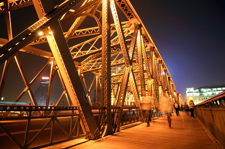 上海大桥夜间交通图片