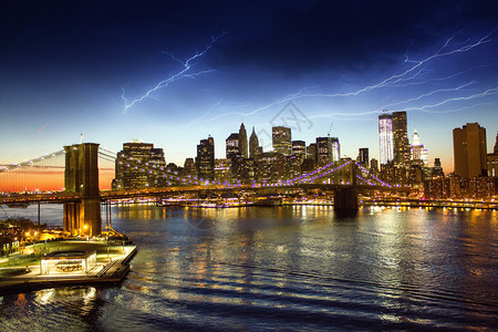 纽约市曼哈顿天线全天候图片