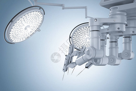 显微外科3D制造机器人手术机蓝色设计图片