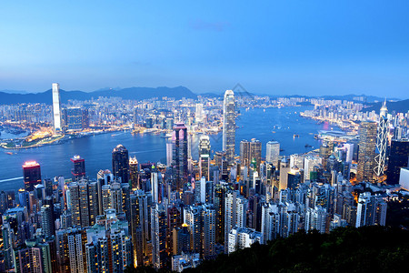 晚上在香港背景图片